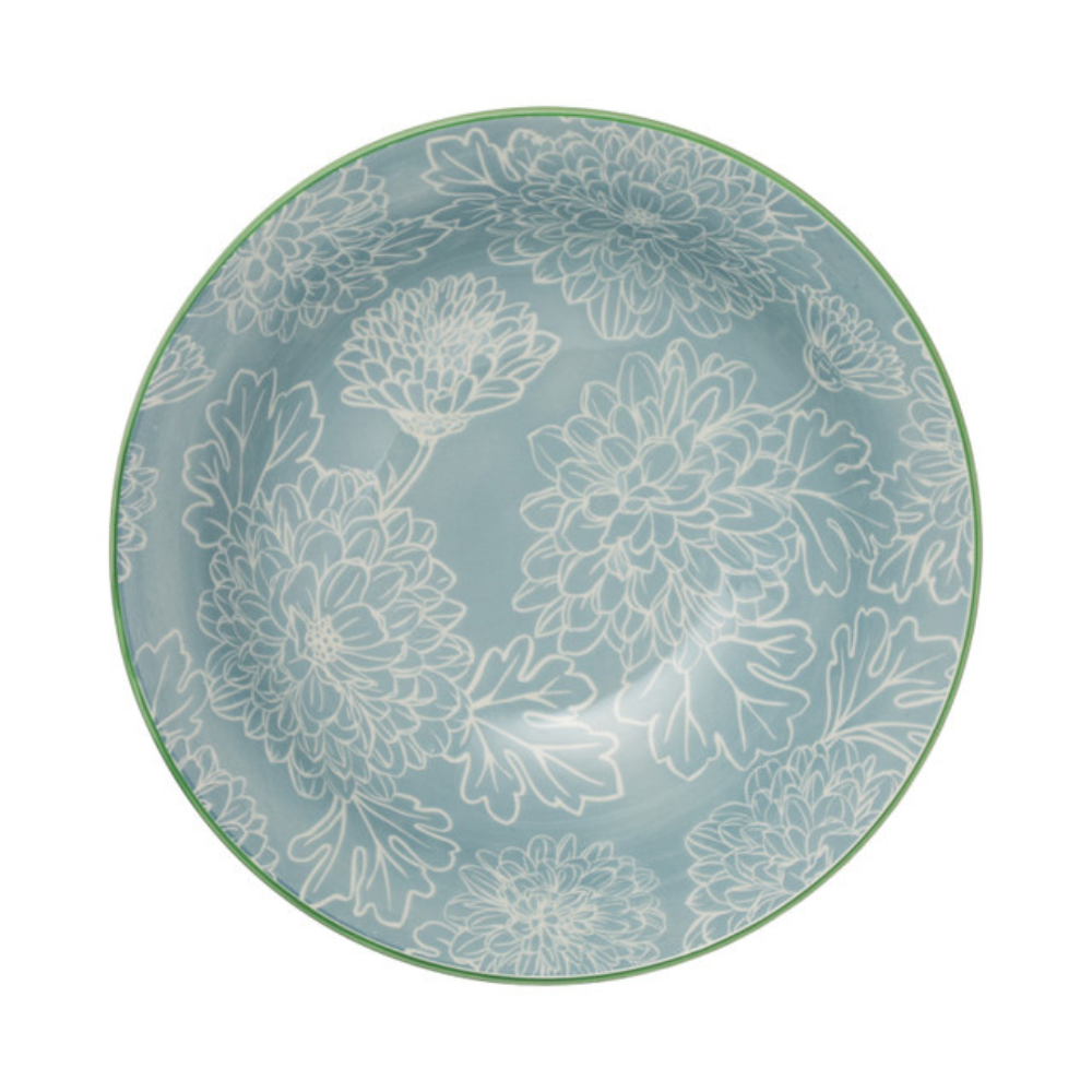 Mikasa Stoneware Ramen Bowl Grey Floral 21cm (3)