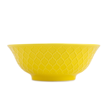 Mikasa Stoneware Ramen Bowl Yellow & Blue Geometric 21cm (2)