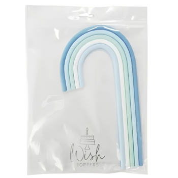 Wish Blue Rainbow Cake Topper