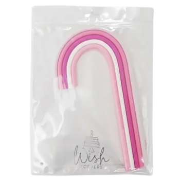 Wish Pink Rainbow Cake Topper