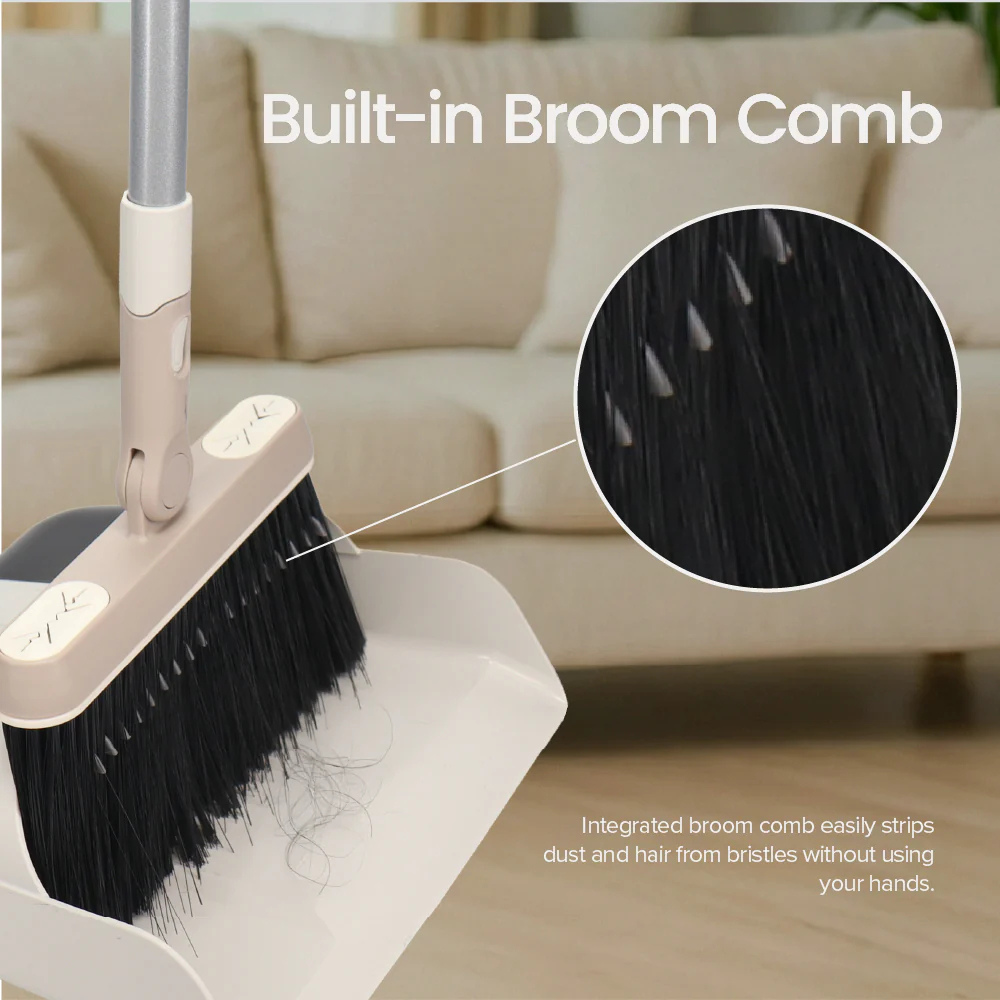 White Magic IndoorOutdoor Broom & Dustpan Set (5)