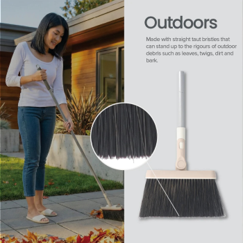 White Magic IndoorOutdoor Broom & Dustpan Set (6)