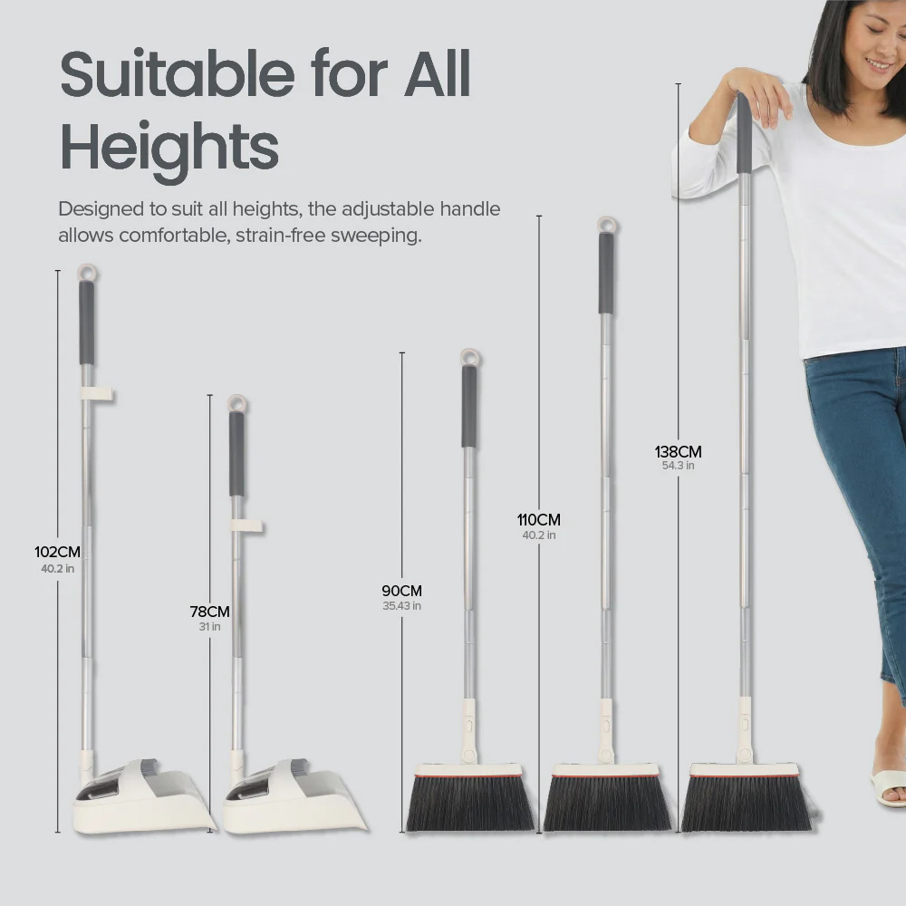 White Magic IndoorOutdoor Broom & Dustpan Set (9)