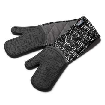 Zeal Silicone Double Oven Glove Black