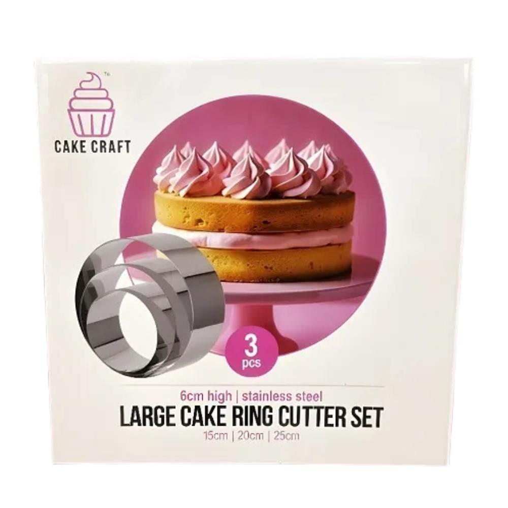 cake craft LARGE CAKE RING CUTTER SET 3 piece