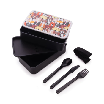 isGift Wheat Straw Bento Box Dog Collective 20cm