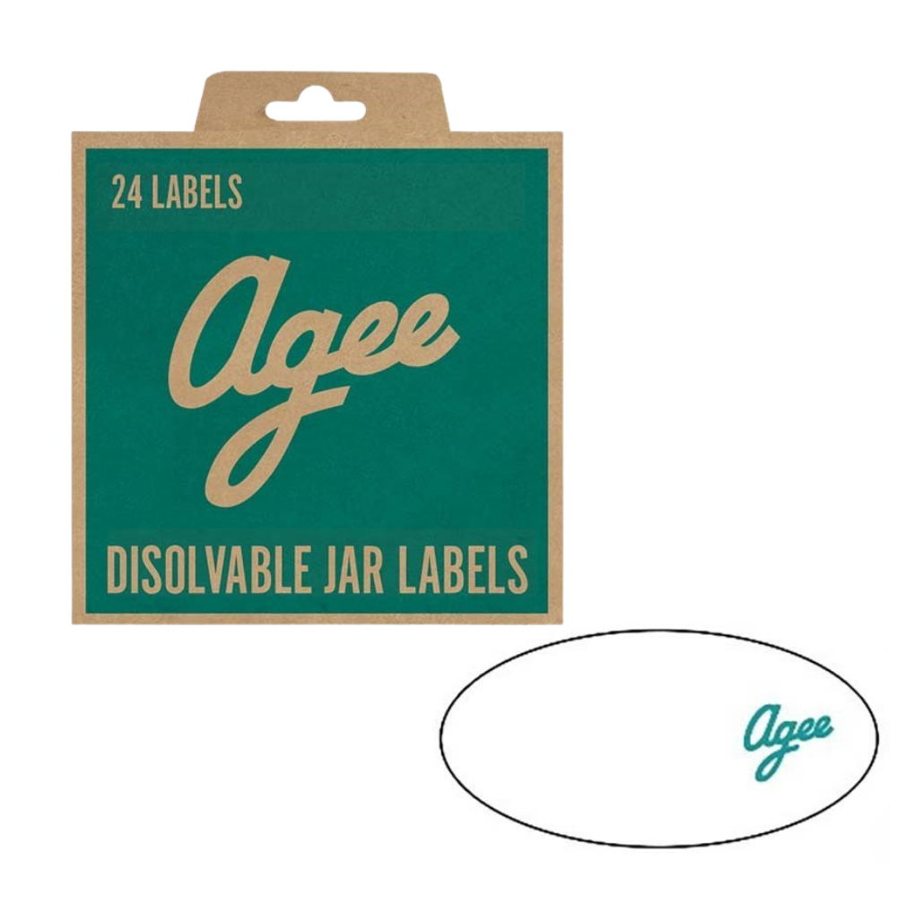Agee Dissolvable Jar Labels Pack 24