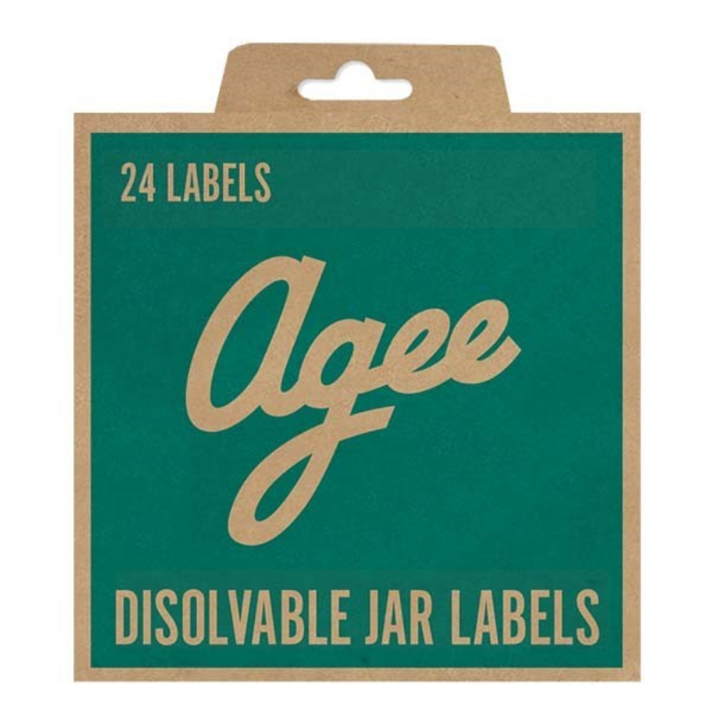 Agee Dissolvable Jar Labels Pack of 24