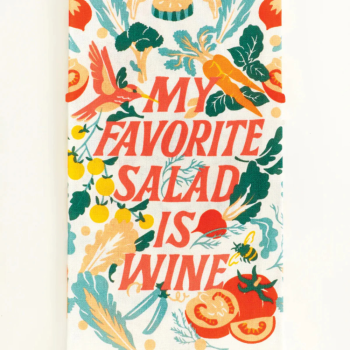 Blue Q Novelty Tea Towel ‘My Favorite Salad is Wine’