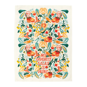 Blue Q Novelty Tea Towel 'My Favorite Salad is Wine'