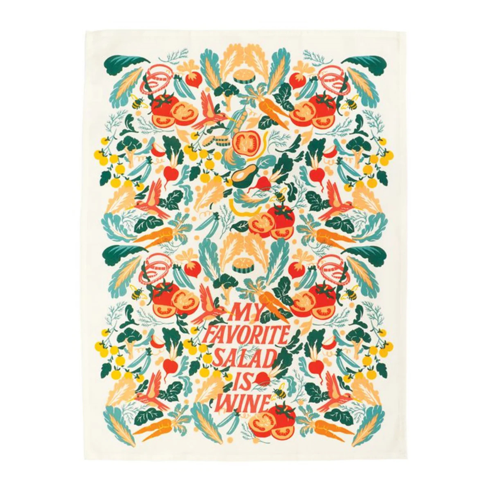 Blue Q Novelty Tea Towel ‘My Favorite Salad is Wine’