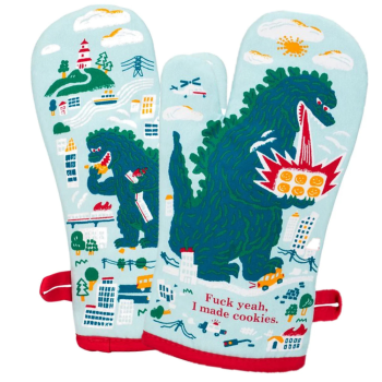 Blue Q Single Oven Glove 'F@$k yeah Cookies'