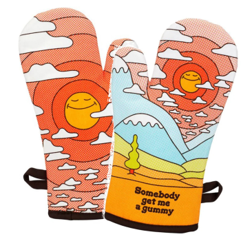 Blue Q Single Oven Glove 'Get me a Gummy'