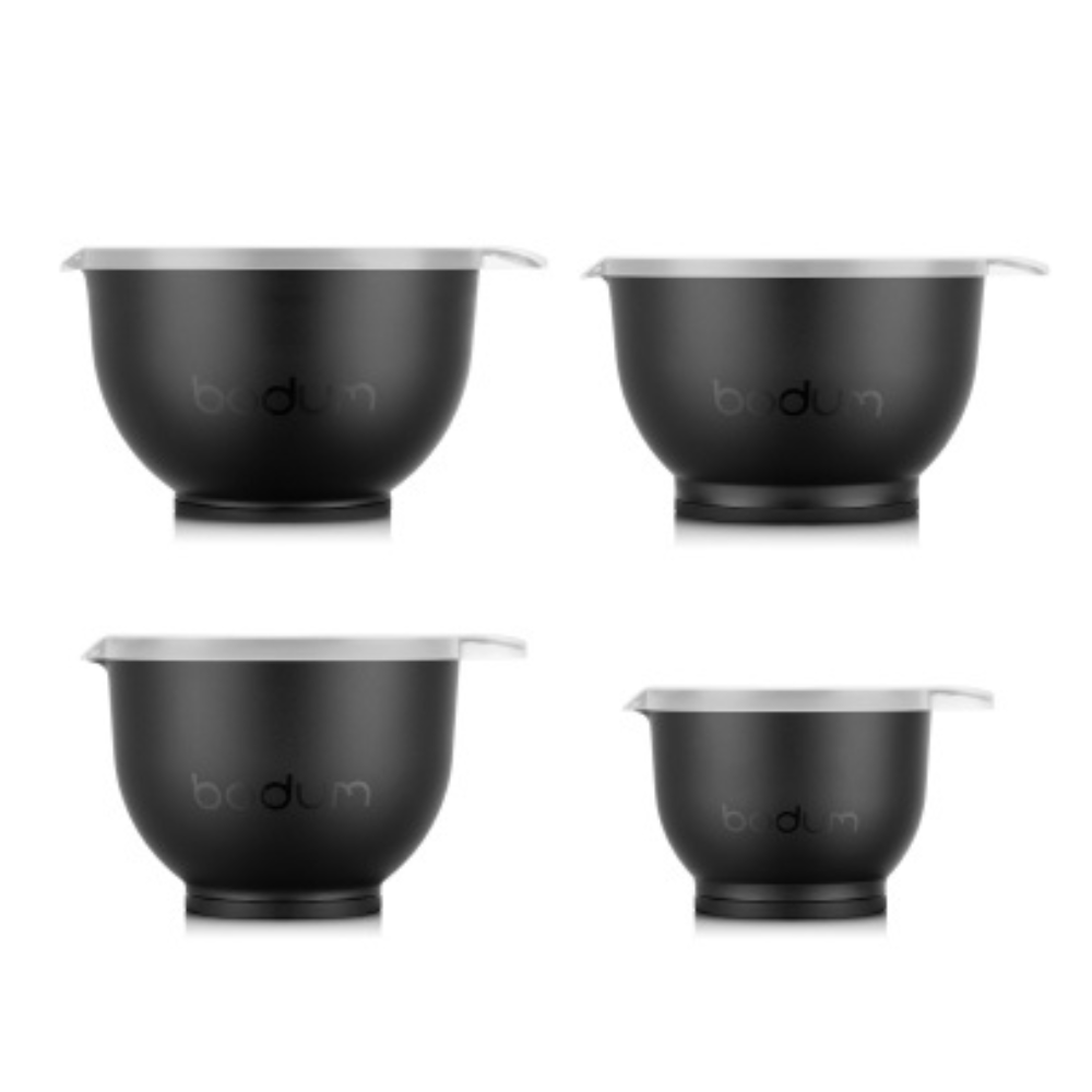 Bodum Bistro 4 Piece Mixing Bowl Set Black (10)