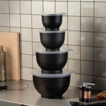Bodum Bistro 4 Piece Mixing Bowl Set Black (5)