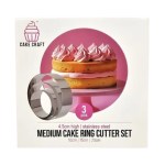 Cake Craft Medium Cake Ring Cutter Set of 3