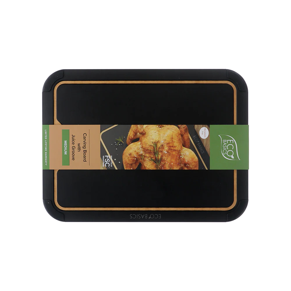 Eco Basics Carving Board with Groove Black 37cm (2)