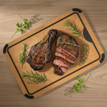 White Magic Eco Basics Carving Board with Groove Natural 44cm