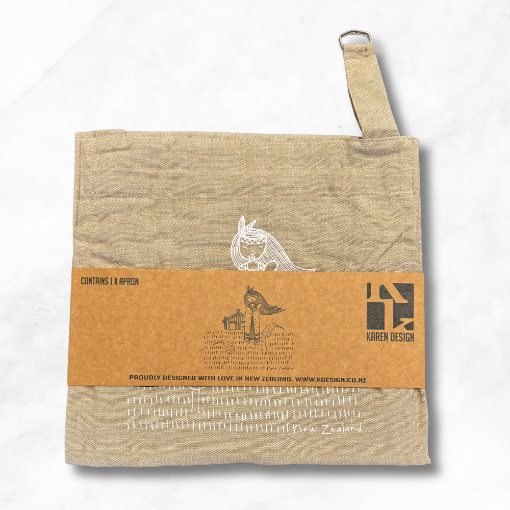 Karen Design Apron Natural NZ Girl (1)