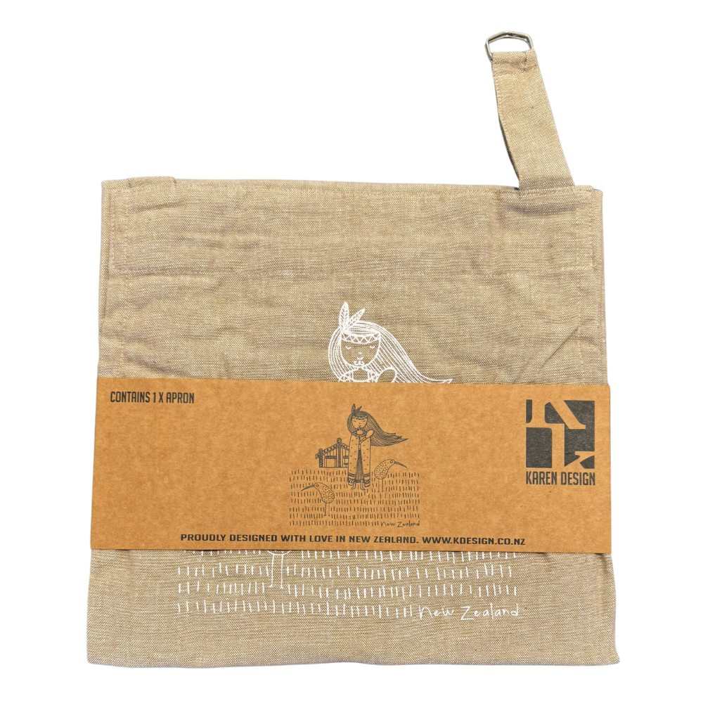 Karen Design Apron Natural NZ Girl