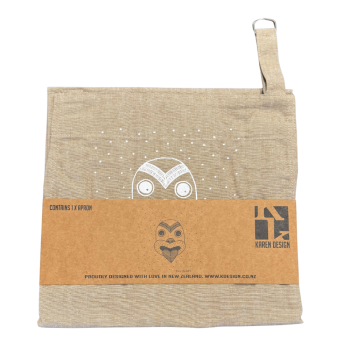 Karen Design Apron Natural NZ Tiki