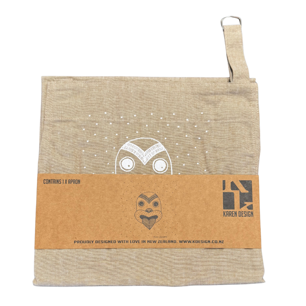 Karen Design Apron Natural NZ Tiki