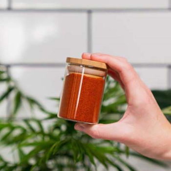 Kate’s Kitchen Glass Spice Jar with Bamboo Lid 75ml (1)
