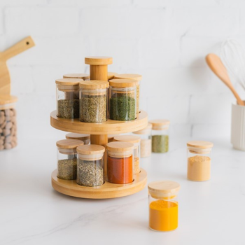 Kate’s Kitchen Glass Spice Jar with Bamboo Lid 75ml