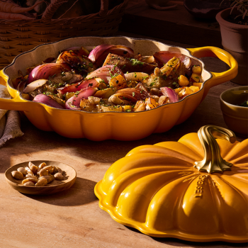 Le Creuset Cast Iron Shallow Casserole Pumpkin Nectar 28cm
