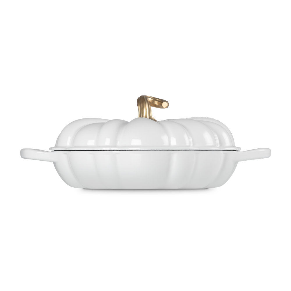 Le Creuset Cast Iron Shallow Casserole White (2)