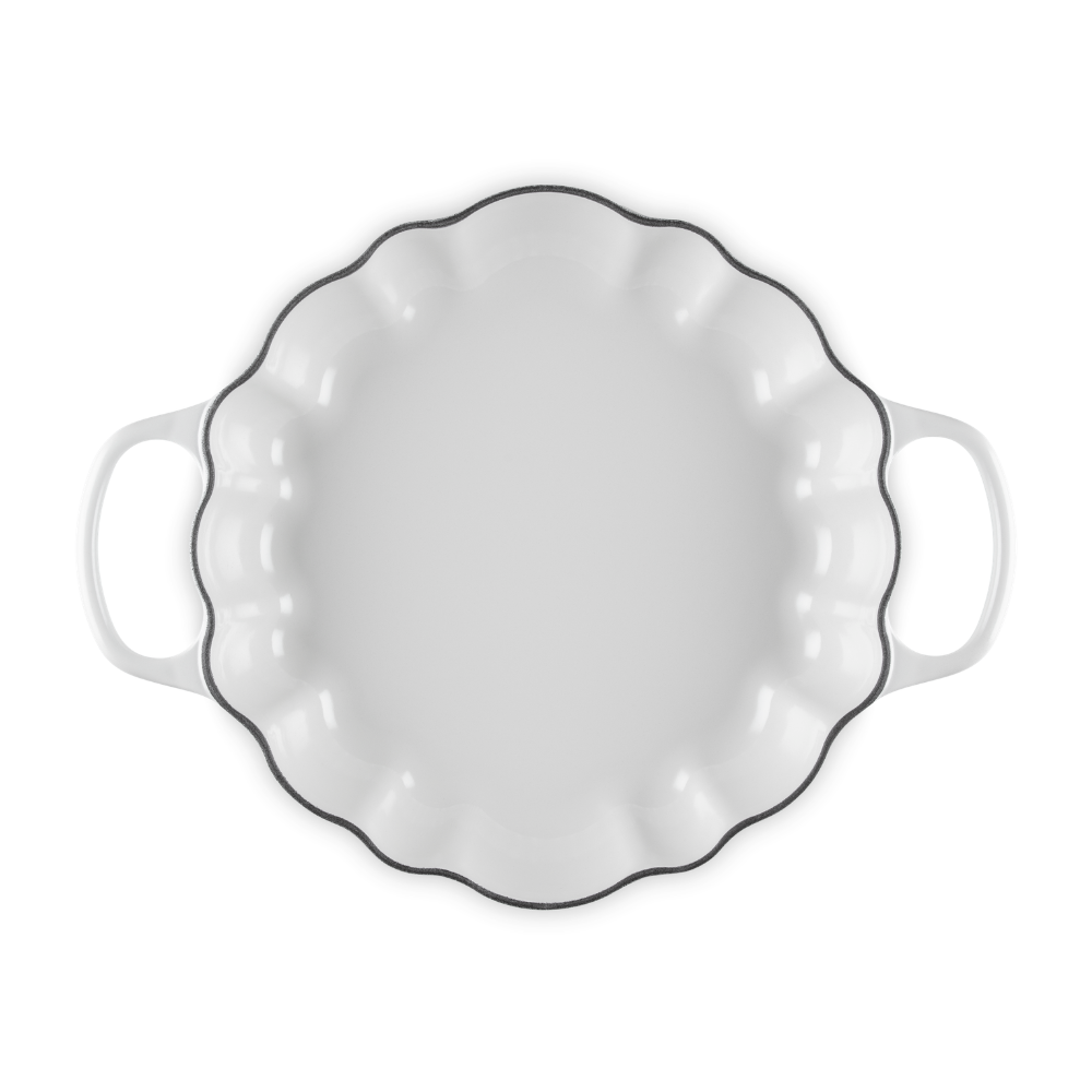 Le Creuset Cast Iron Shallow Casserole White (3)