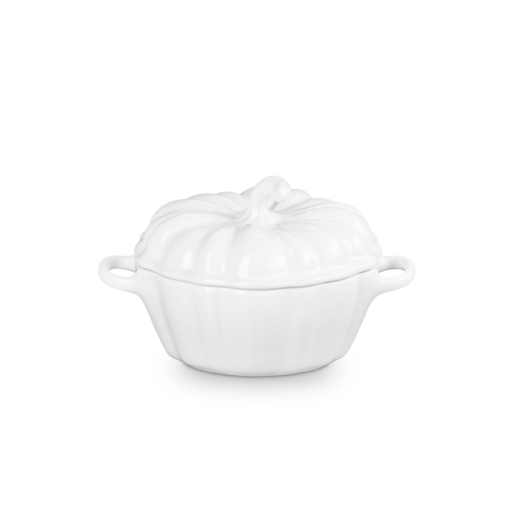 Le Creuset Pumpkin Cocotte White (1)