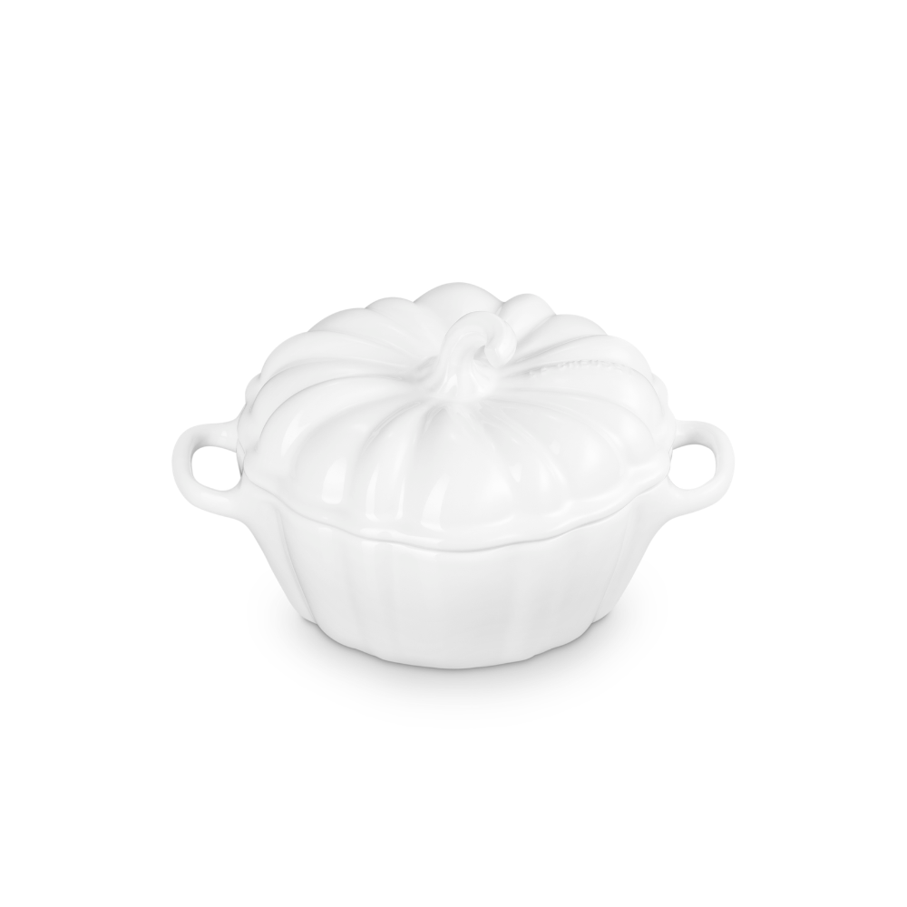 Le Creuset Pumpkin Cocotte White (2)
