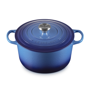 Le Creuset Round Deep Casserole 26cm Azure Blue