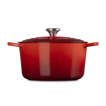 Le Creuset Round Deep Casserole 26cm Cerise (3)
