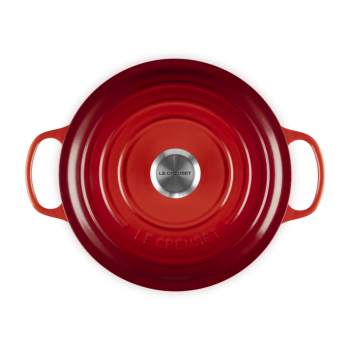 Le Creuset Round Deep Casserole 26cm Cerise (4)