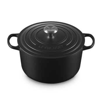 Le Creuset Round Deep Casserole 26cm Matte Black