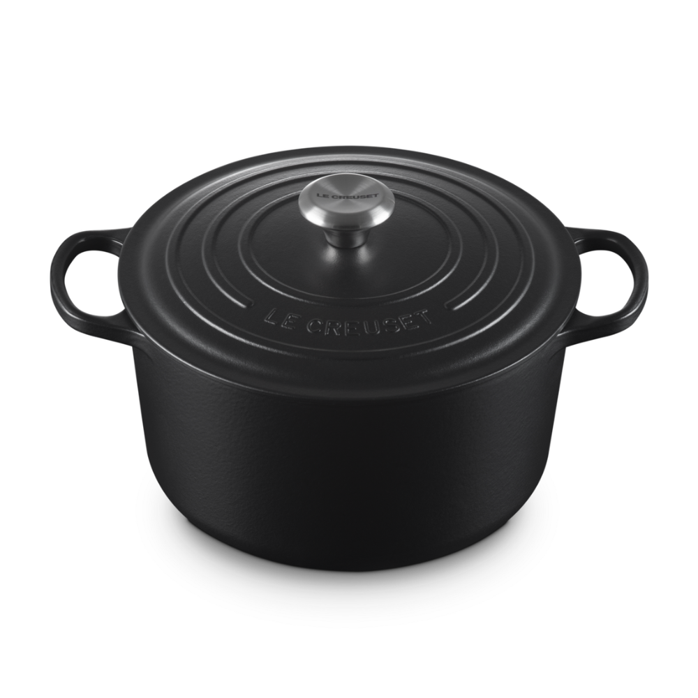 Le Creuset Round Deep Casserole 26cm Matte Black