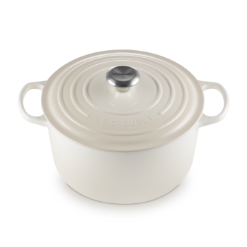 Le Creuset Round Deep Casserole 26cm Meringue
