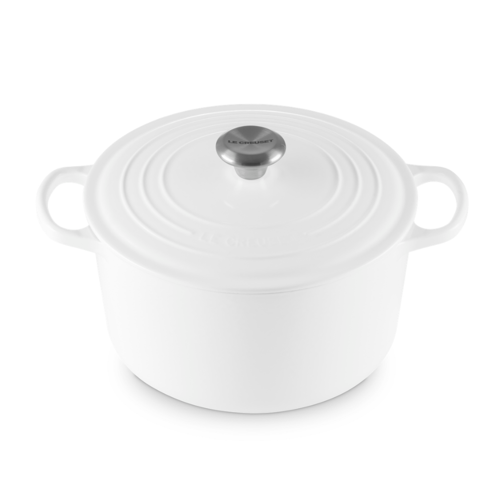 Le Creuset Round Deep Casserole 26cm White