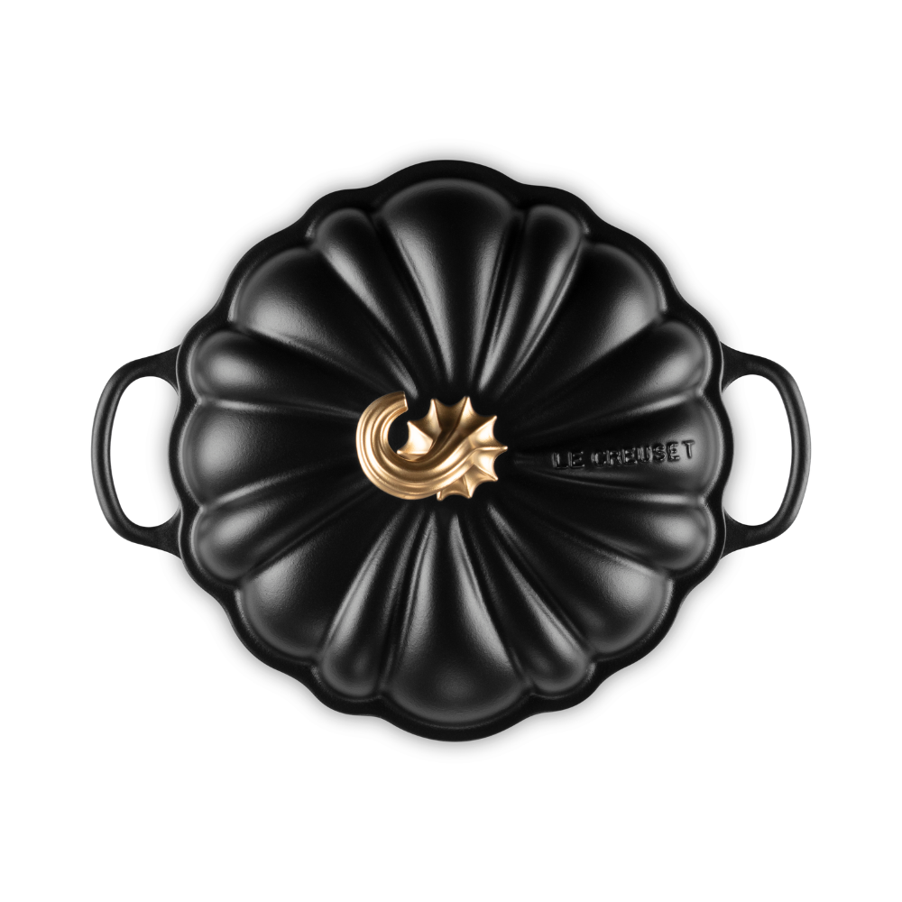 Le Creuset Round Pumpkin Casserole 24cm Matte Black (3)