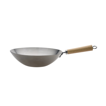 Pyrolux Carbon Steel Wok with Wood Handle 30cm (2)