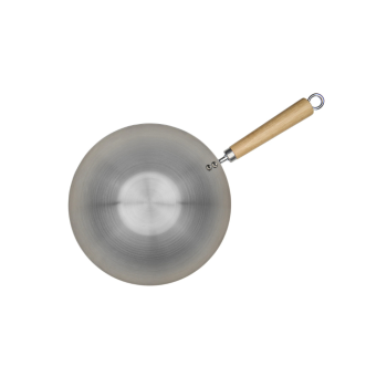 Pyrolux Carbon Steel Wok with Wood Handle 30cm (3)