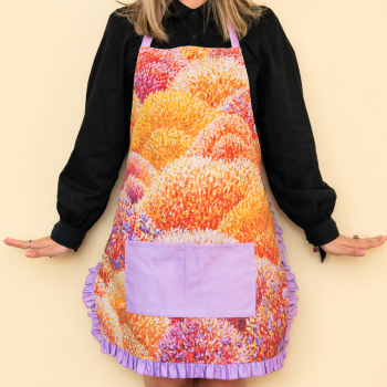 Rose’s Dining Table Apron Orange Lilac (4)