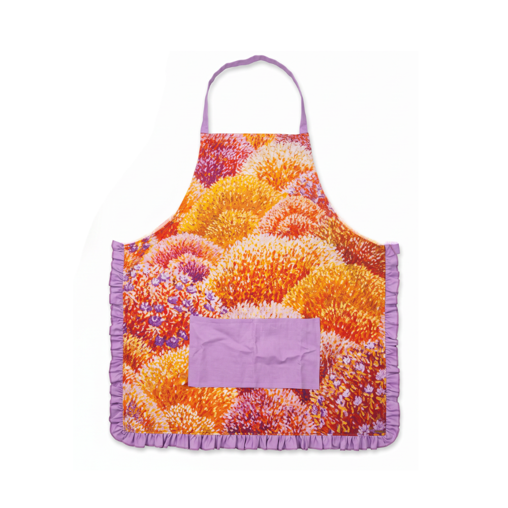 Rose’s Dining Table Apron Orange Lilac