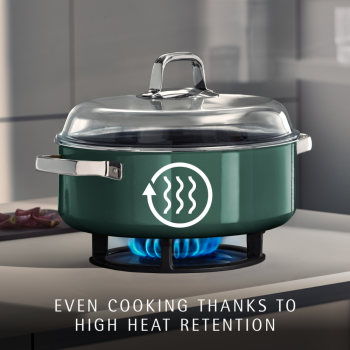WMF Mineral Pro Round Roaster with Lid Eucalyptus Haze 28cm