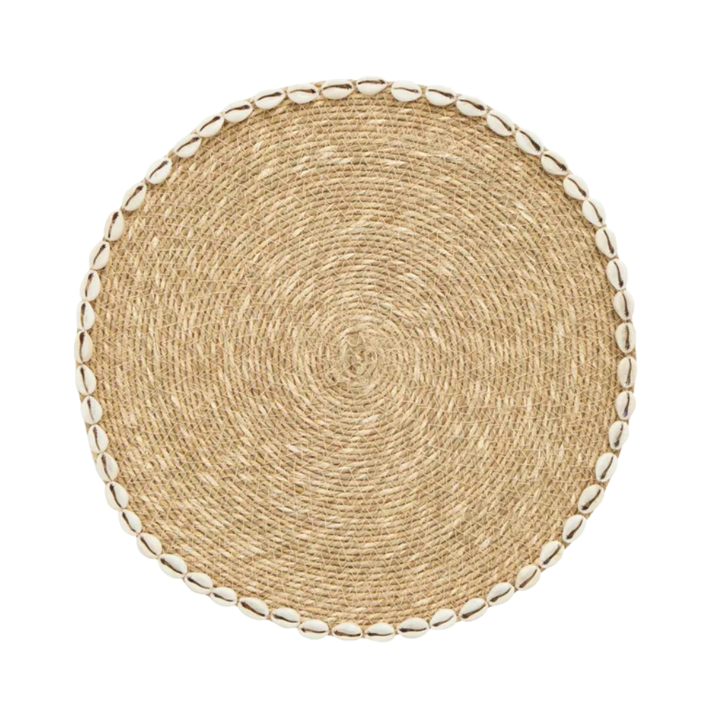 Assemble Guscio Placemat Seagrass & Shell 35cm