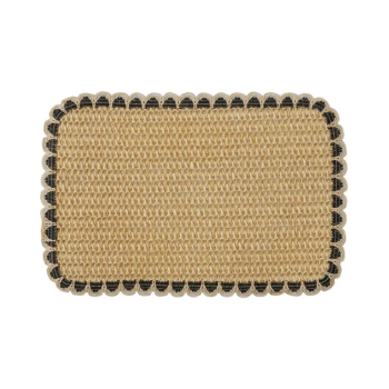 Assemble Ita Chrochet Placemat Natural & Black 45cm