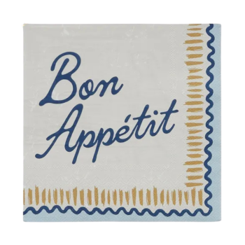 Assemble Lunch Napkin Blue Appetit 3-Ply 33cm 20 Pack