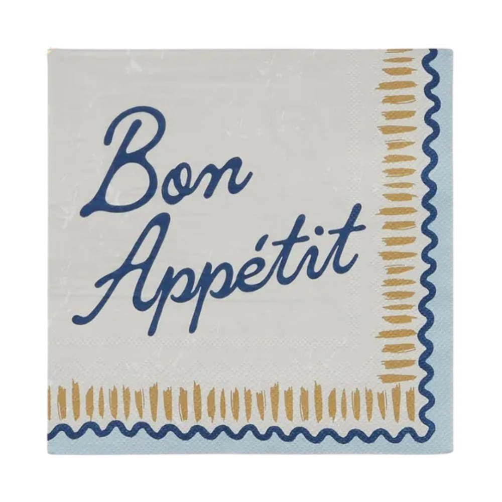 Assemble Lunch Napkin Blue Appetit 3-Ply 33cm 20 Pack